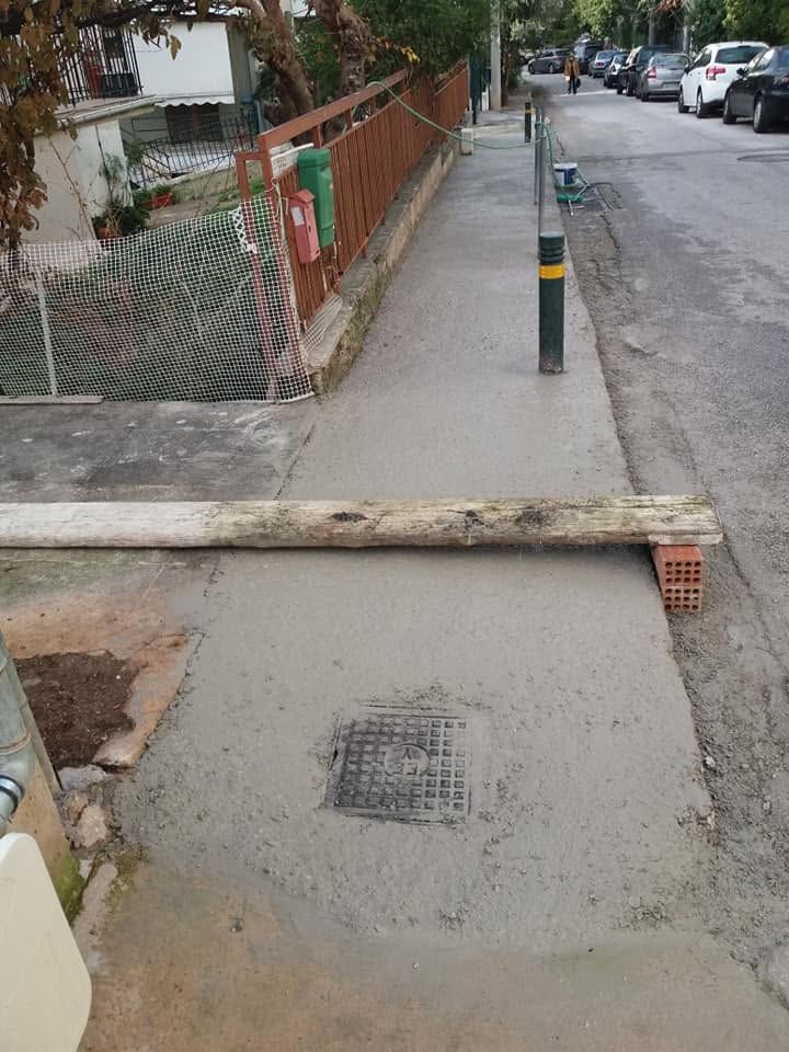 A New Concrete Sidewalk - After