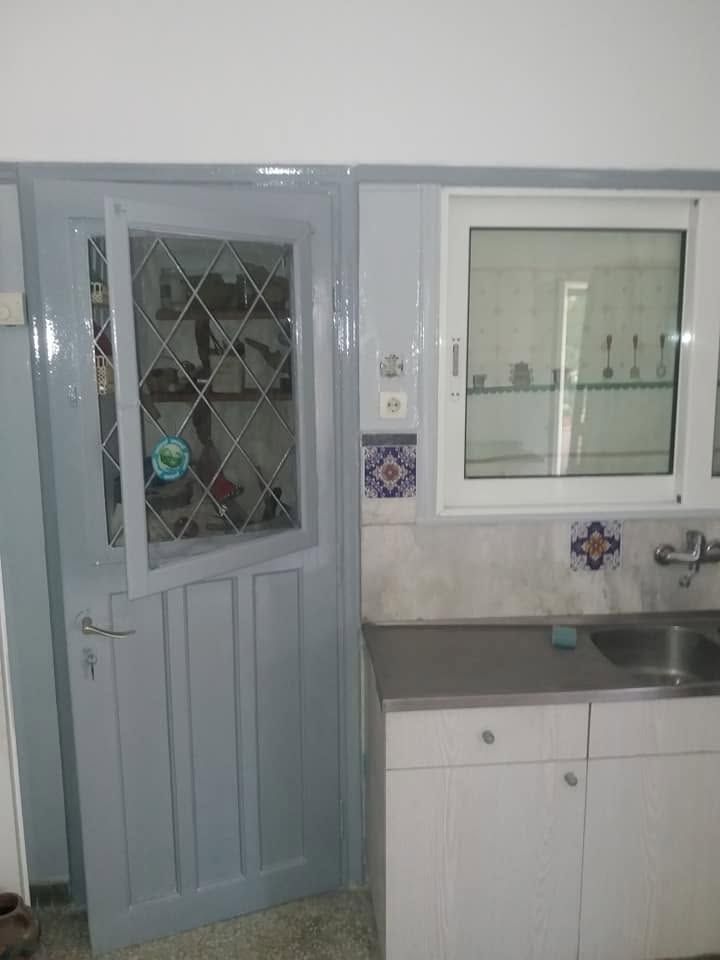The glazed door and the window after painting