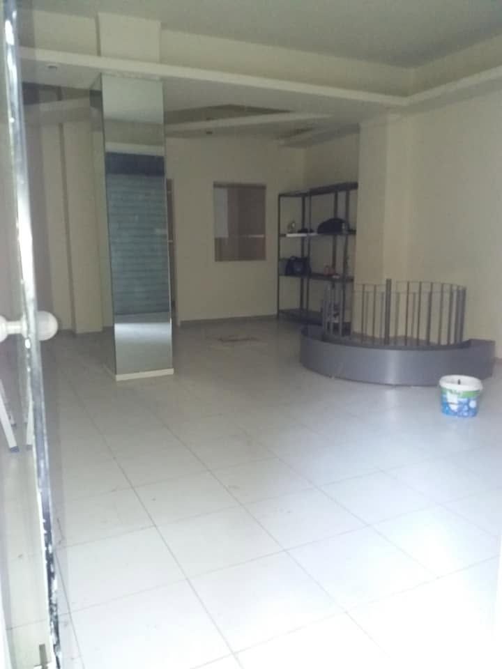 The space with light walls and glass partitions
